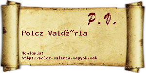 Polcz Valéria névjegykártya