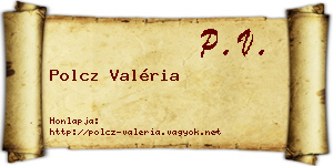 Polcz Valéria névjegykártya